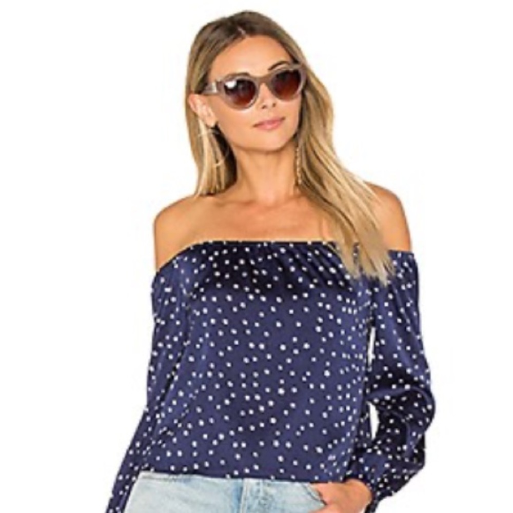 by the way. Blue Star Off the Shoulder Top